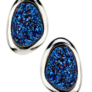 Sterling Silver Blue Drusy (C)* Wanda Earrings