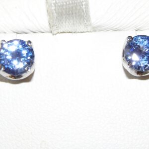 Brilliant Ceylon Sapphire (H)* Platinum Studs 1.95 ctw
