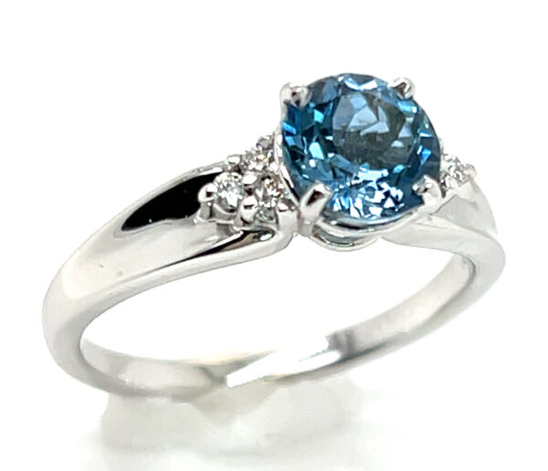 Aqua (H)* Diamond Ring 14KWG 1.12 ctw