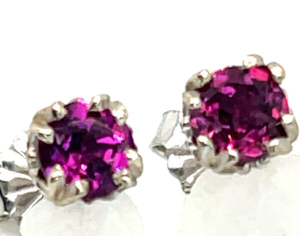 Rhodolite (N)* Stud Earrings 14KWG 1.00 ctw