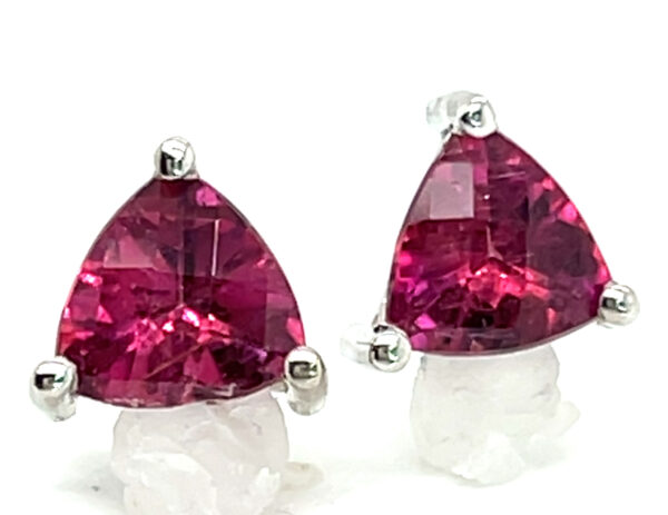 Brilliant Rubellite Tourmaline (N)* Stud Earrings 14KWG 1.75 ctw