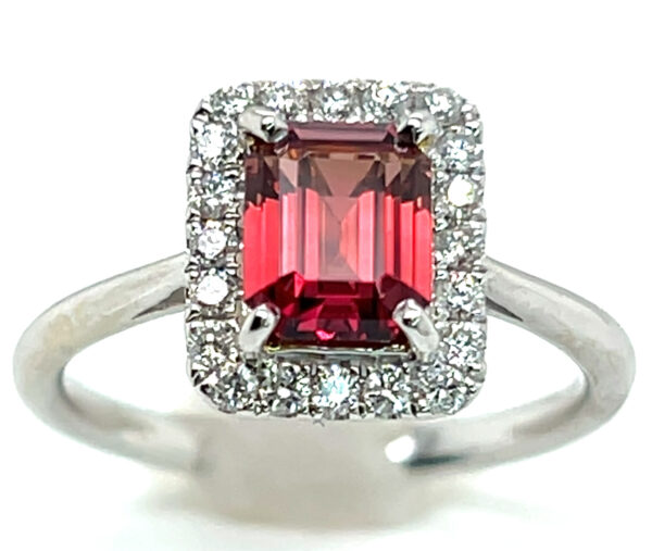 AGL Cert. RARE Unheated Red Orange Sapphire(N)*Diamond Ring 1.59 ctw - Image 2