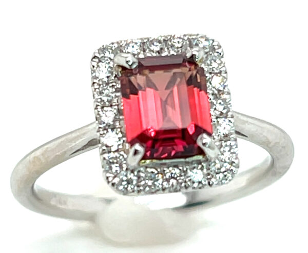 AGL Cert. RARE Unheated Red Orange Sapphire(N)*Diamond Ring 1.59 ctw - Image 3