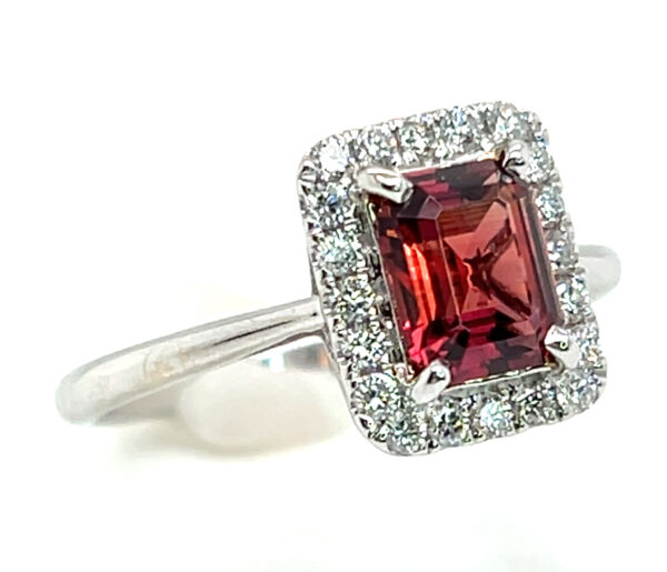 AGL Cert. RARE Unheated Red Orange Sapphire(N)*Diamond Ring 1.59 ctw - Image 4