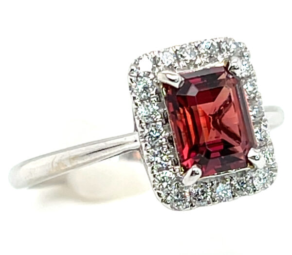 AGL Cert. RARE Unheated Red Orange Sapphire(N)*Diamond Ring 1.59 ctw - Image 5