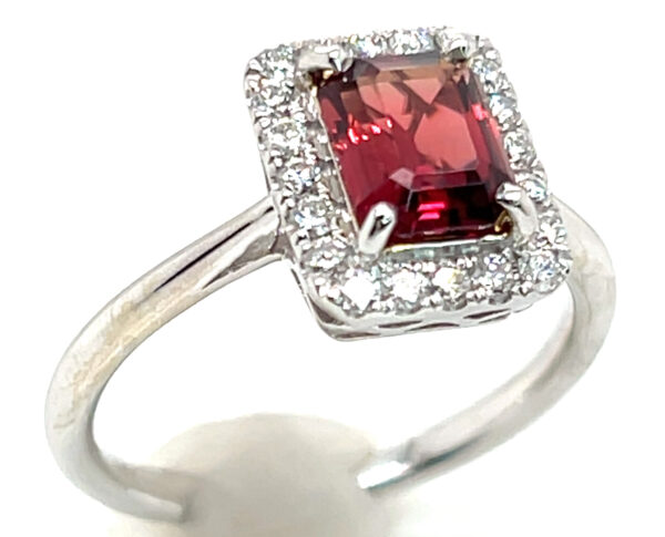 AGL Cert. RARE Unheated Red Orange Sapphire(N)*Diamond Ring 1.59 ctw - Image 6