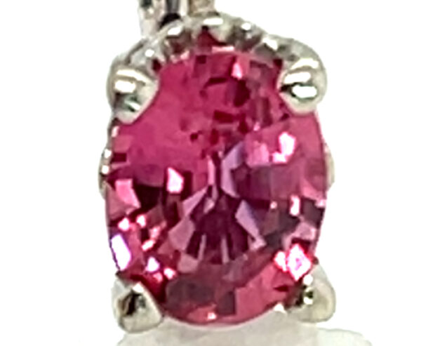 Ceylon Pink Sapphire (H)* Dangle Leverbacks 14KWG 1.30 ctw - Image 6