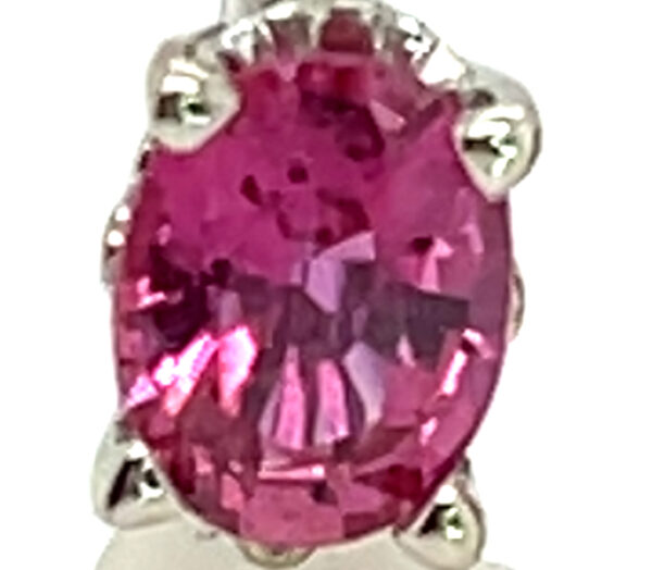 Ceylon Pink Sapphire (H)* Dangle Leverbacks 14KWG 1.30 ctw - Image 7