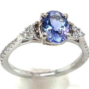 HOLD Bright Tanzanite (H)* Diamond Ring 14KWG 1.40 ctw