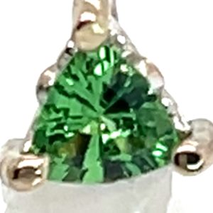 AAA+ Brilliant Green Tsavorite (N)* Trilliant Studs 14KWG 1.50 ctw