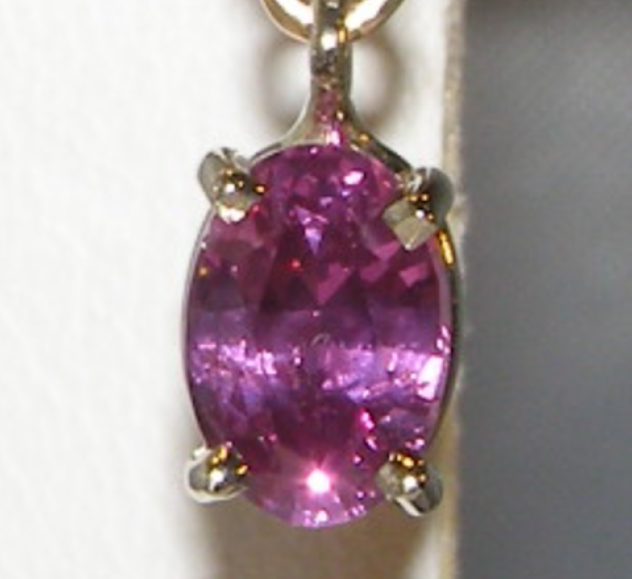 Elegant Dangle Ceylon Pink Sapphire (H)* Diamond Earrings 14KWG 1.90 ctw - Image 7